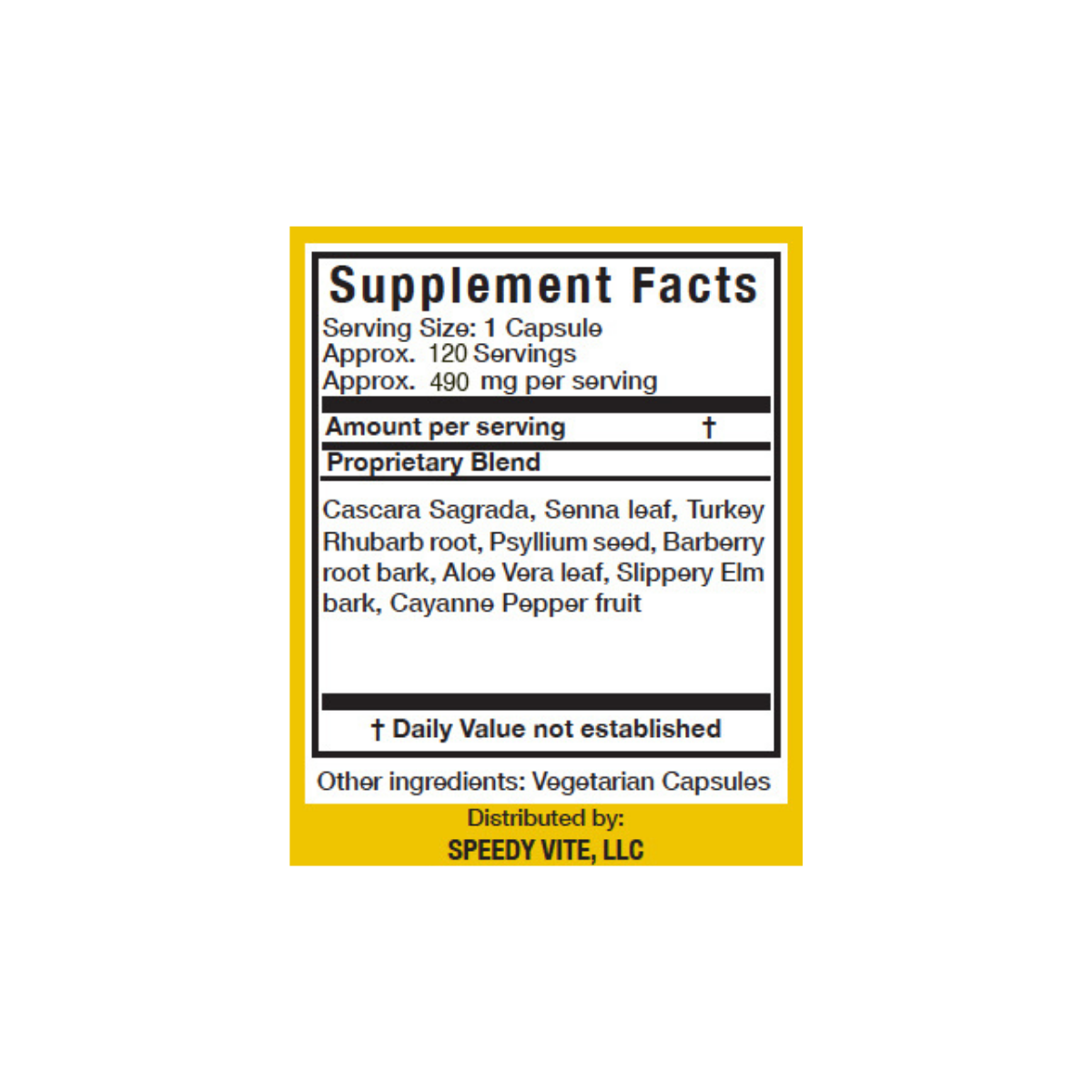 SpeedyVite® - Wholesale Voedingssupplement/vitamine - SpeedyVite® Kalkoenreiniger voor middelgrote dikke darm en rabarber (120/100 groenten)2