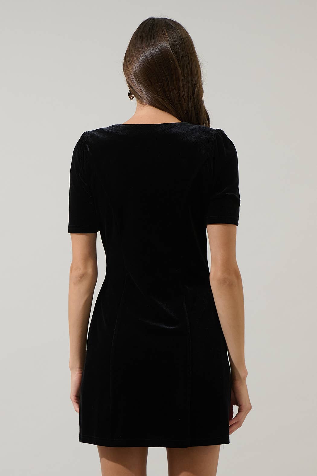 Sugarlips - Wholesale Dress - Women's - Jackson Velvet Button Mini Dress10