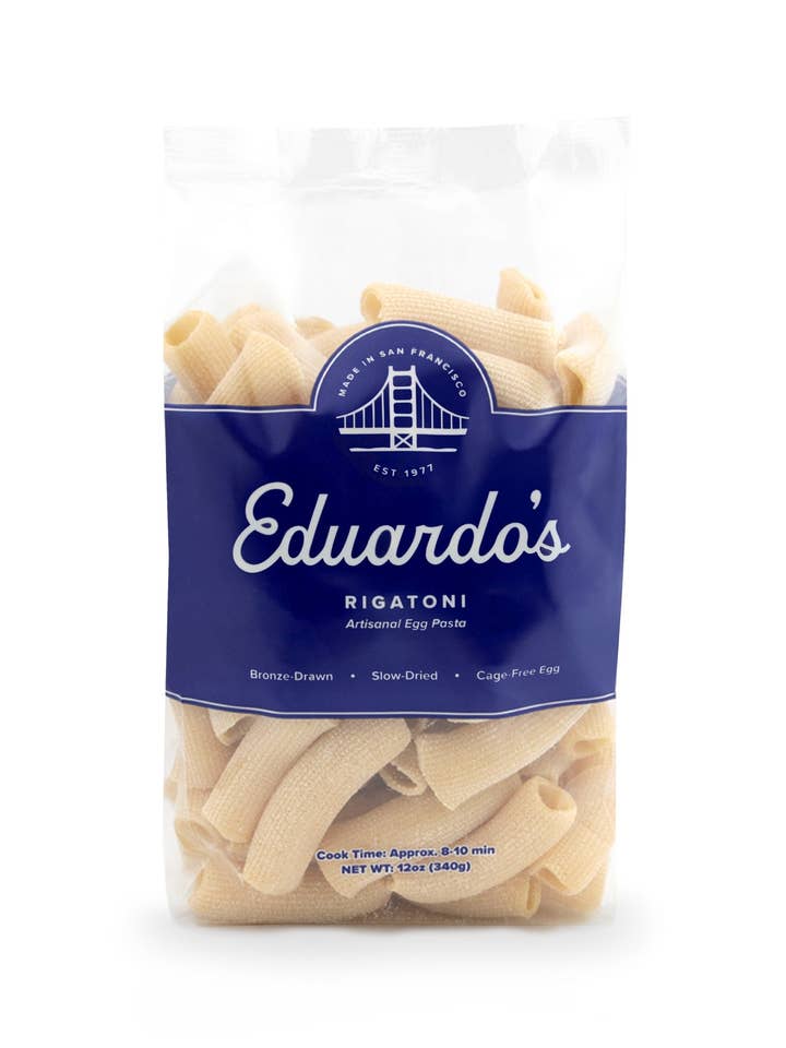 Rigatoni - Artisanal Egg Pasta (12oz) for wholesale by Eduardo's Pasta