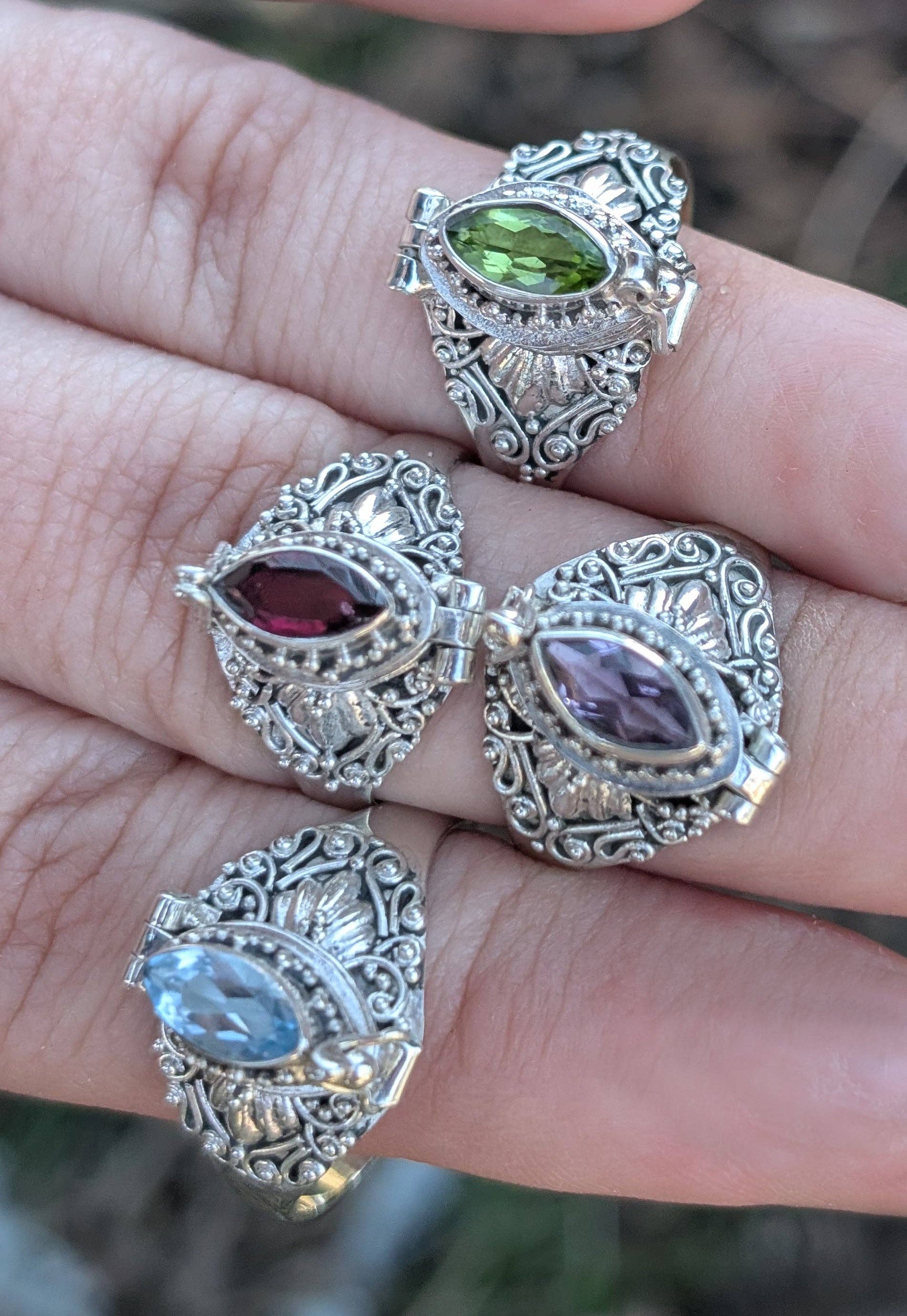 Silver Insanity – Engroshandel Statementring – Markisefacetteret ædelsten sterling sølv gift ring0