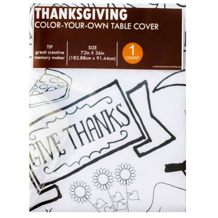 Creative Crayons Workshop - Wholesale Coloring Tablecloth - Kids & Baby - Thanksgiving Coloring Tablecloth