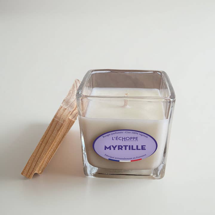 L'Échoppe Buissonnière - Vente Bougie en bocal - Myrtille - Bougie parfumée 85g