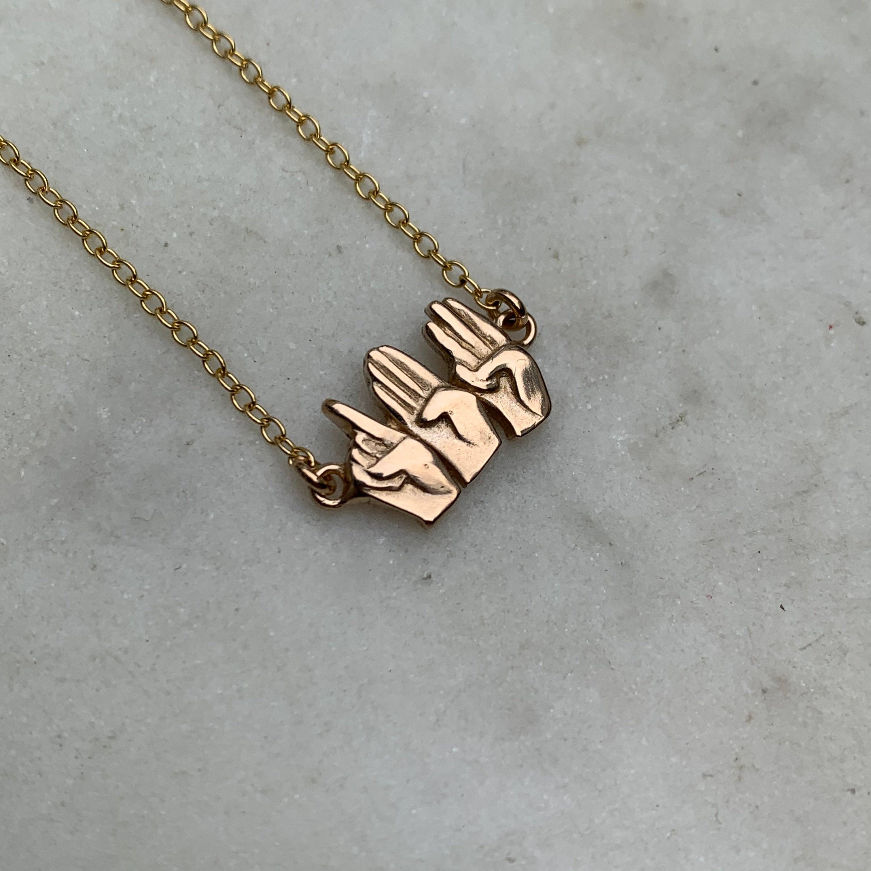 Mimosa Handcrafted - Wholesale Pendant/Charm Necklace - 143 I LOVE YOU NECKLACE4