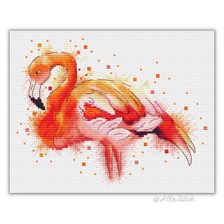 Flamingo Cross Stitch Kit voor wholesale door AKxStitch