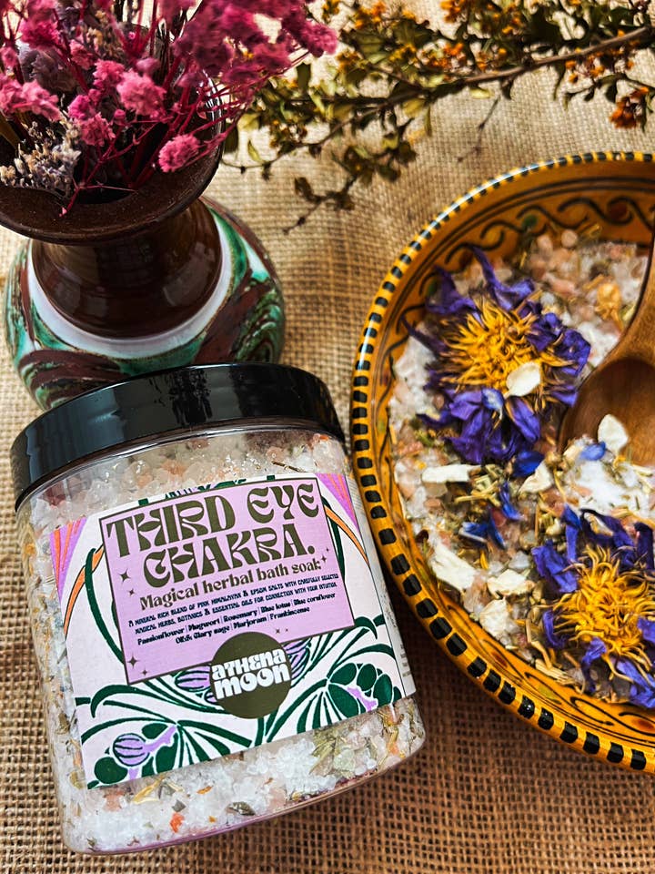 THIRD EYE CHAKRA Magical Herbal Bath Soak for wholesale by ATHENA MOON APOTHECARY