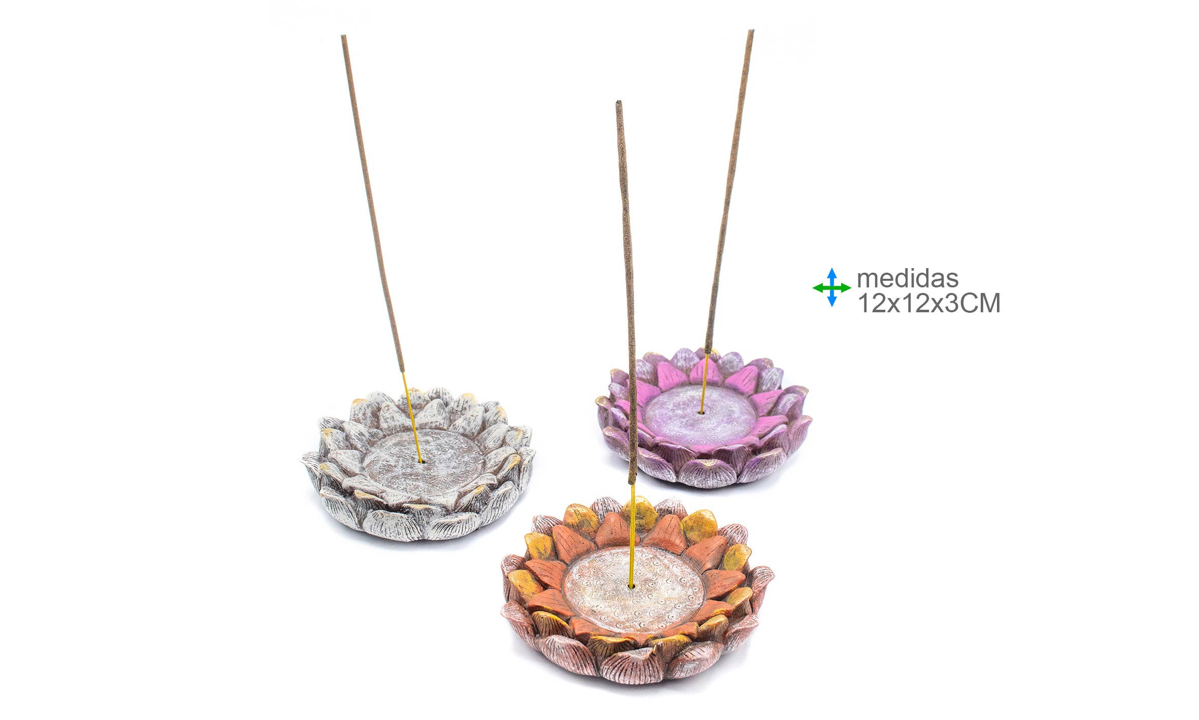 Esoterica Arte - Wholesale Incense Holder - Incense Holder 12 x 12 x 3 cm (3 units)0