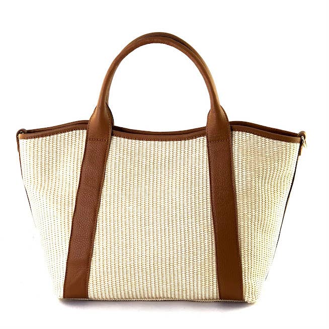 SHOPPER DORIAN RAFIA MATCH DOLLARO TOTE BAG for wholesale by MILANO AMOUR
