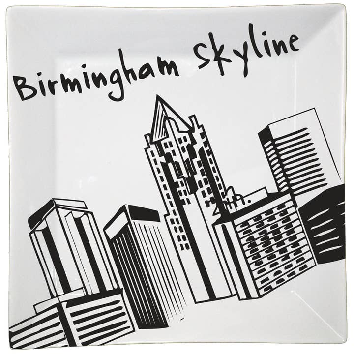 The Dish - Wholesale Decorative Plate/Dish/Bowl - Birmingham Skyline Small Sq