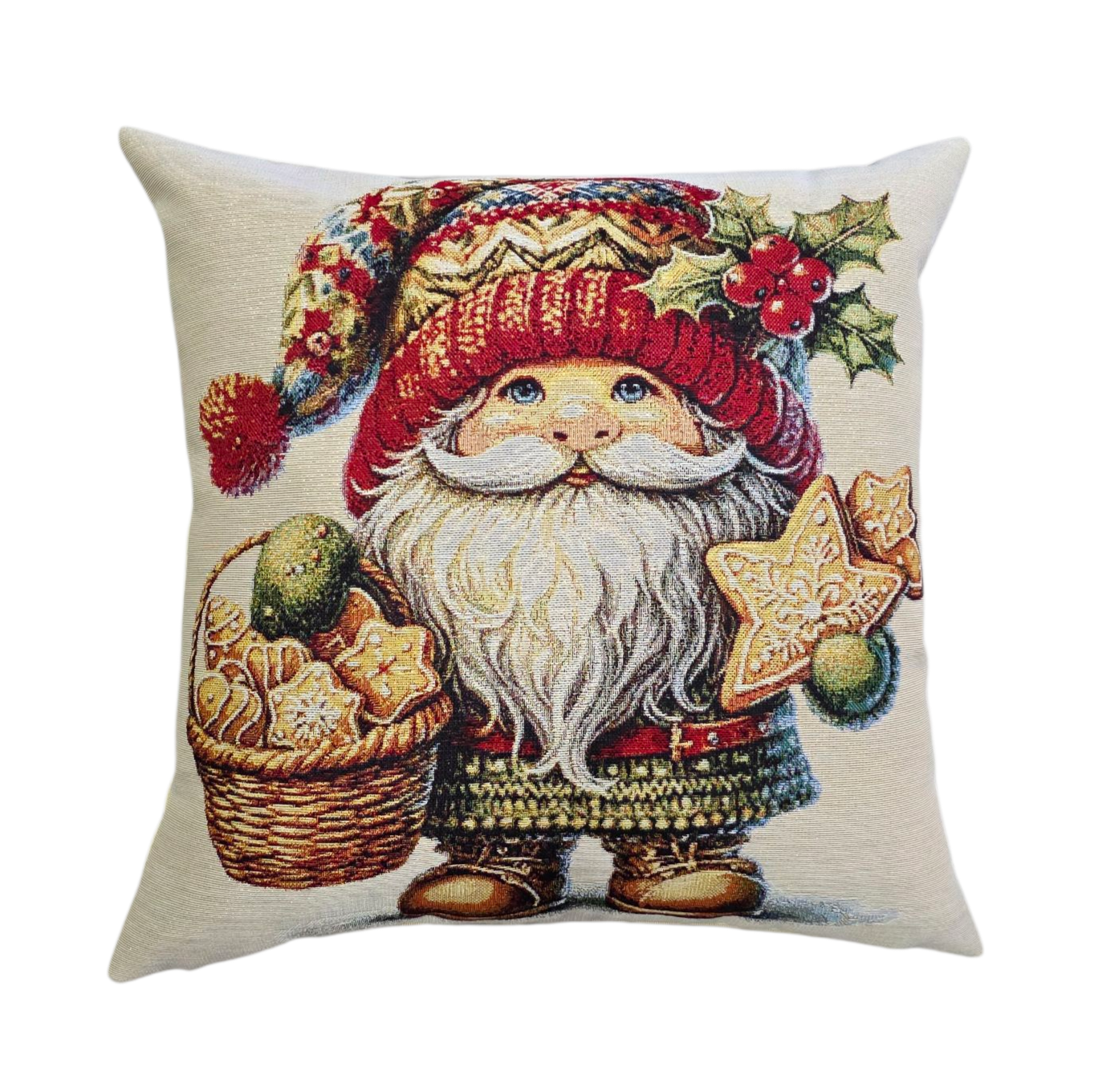 Lunaria Lab - Wholesale Throw/Decorative Pillow - Gnomes Lurex Gobelin Cushion Cover8