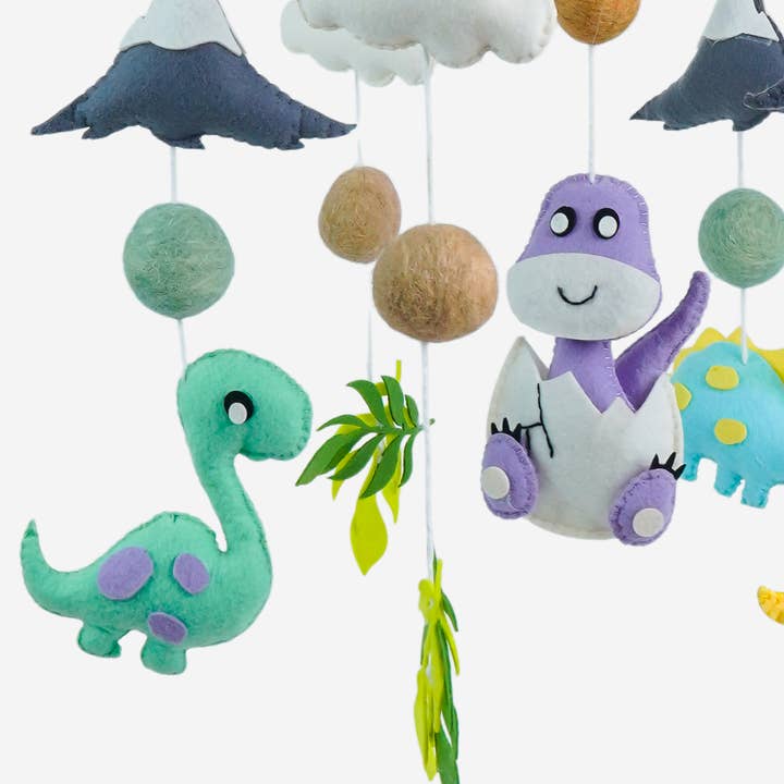 Ash and Vi - Wholesale Baby Mobile - Dino Doze – Handmade Cot / Crib Mobile4