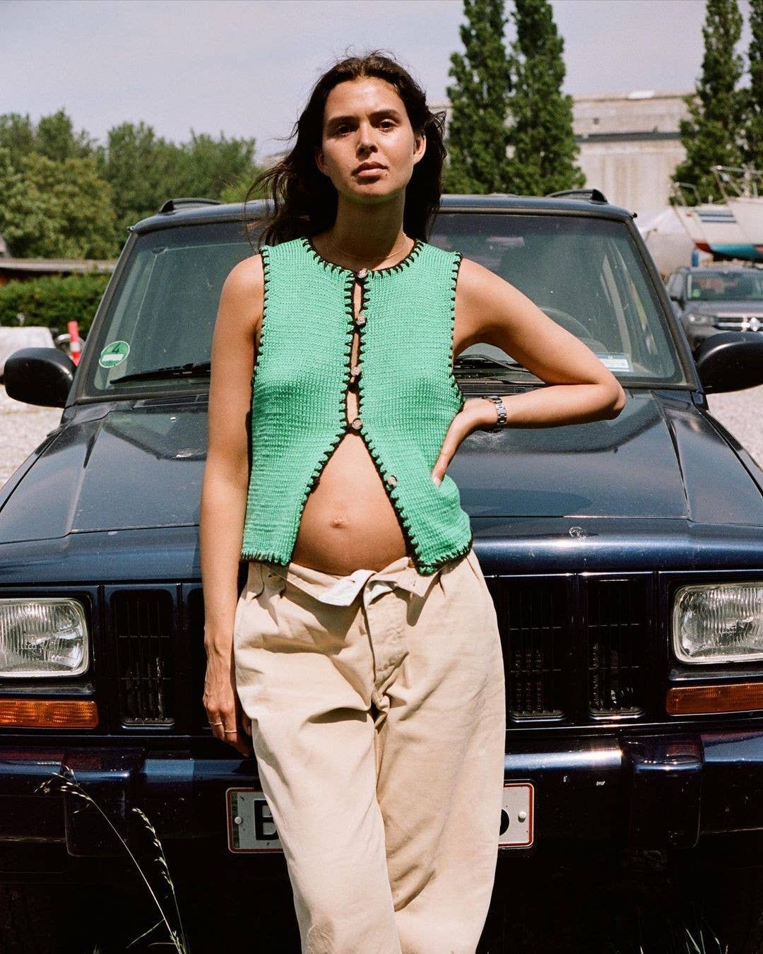 Hope & Sunshine - Wholesale Knit Top - Women's - Colorblock Knit Crop Top With Embroidered Vest6