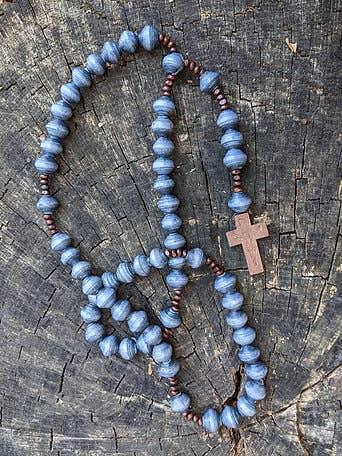 Rosary string beads Necklaces paper beads for wholesale by Lumago Designs