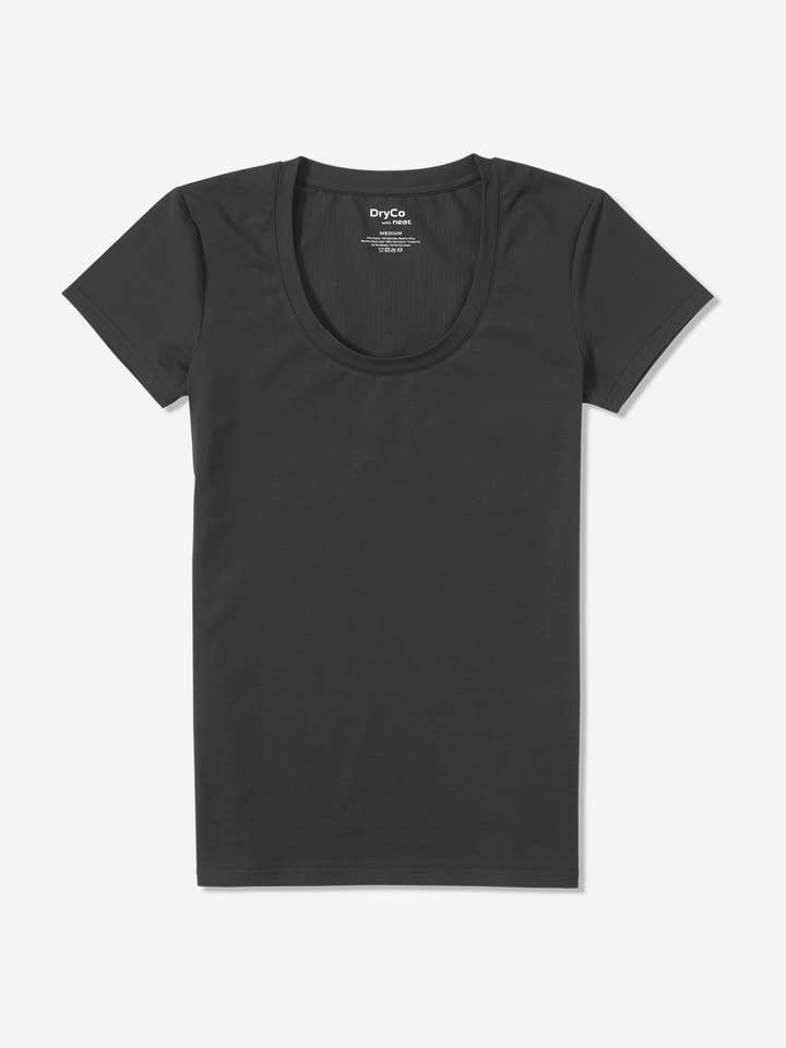 Damen Sweat Defender T-Shirt (Asphalt Draft) für den Großhandel von Neat Sweat-Proof Apparel
