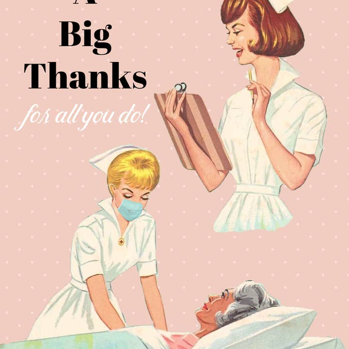 Mod Lounge Paper Company - Wholesale Thank You Card - Vintage Nurse Thank You Card2