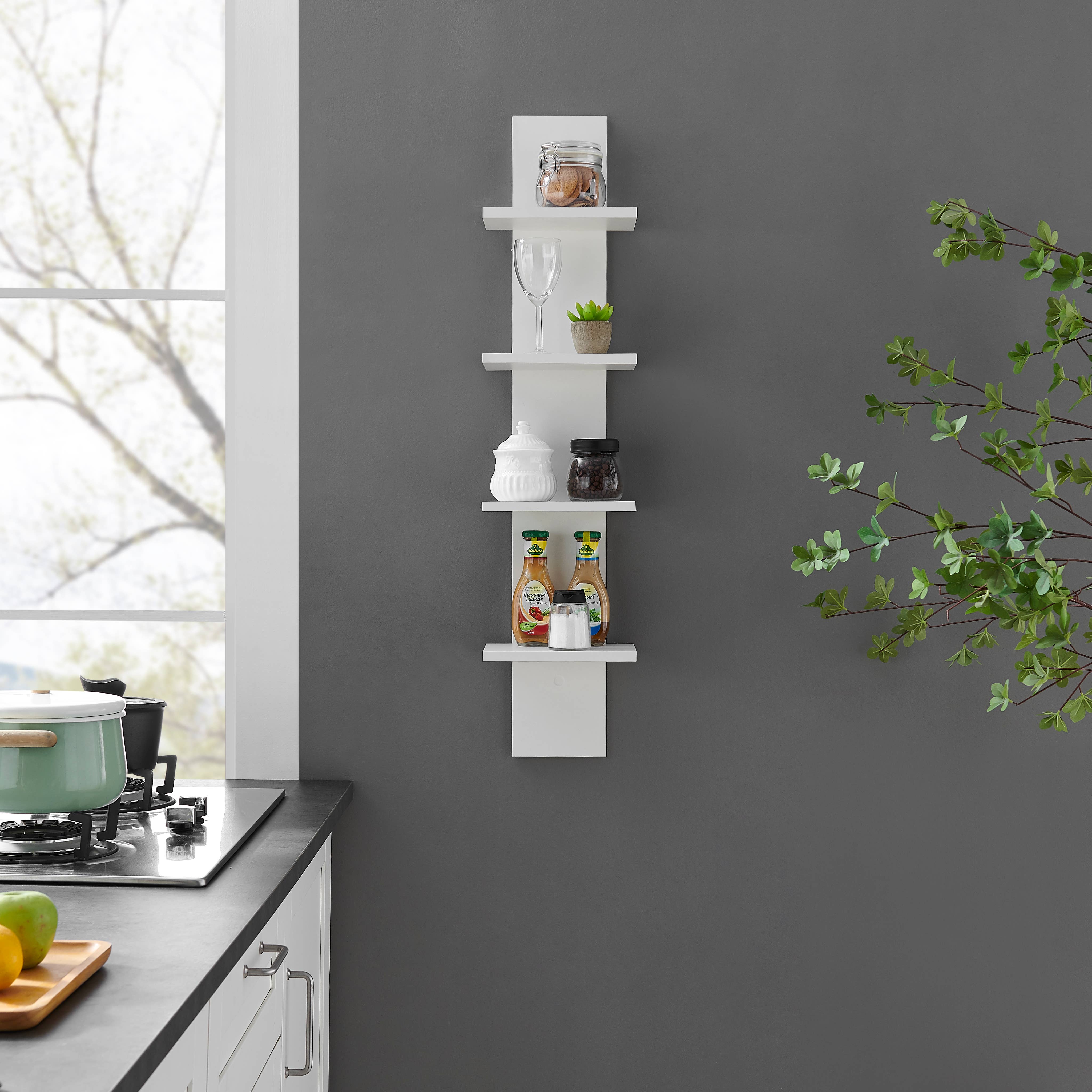 Danya B - Wholesale Wall Mounted Shelf - Arica Utility Column 4-Tier Spine Wall Shelves34