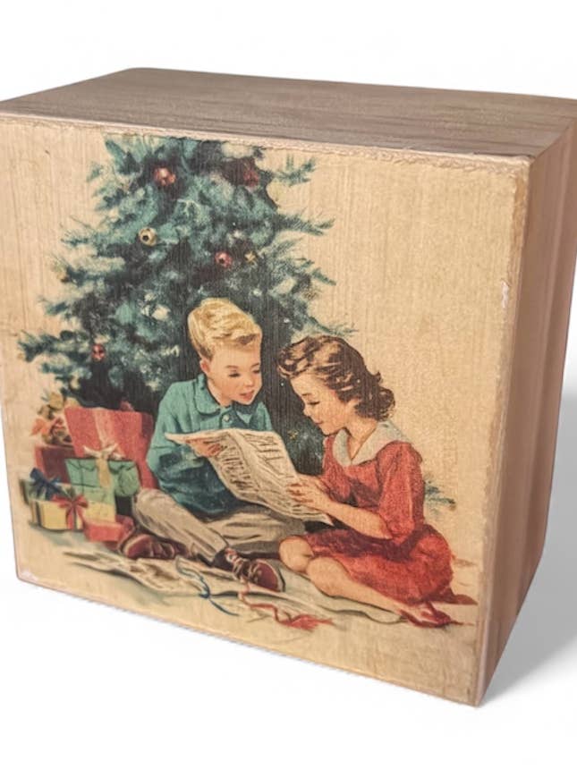 Cartel vintage de caja de Navidad decorativo rústico estilo casa de campo para venta al por mayor de Cosmic