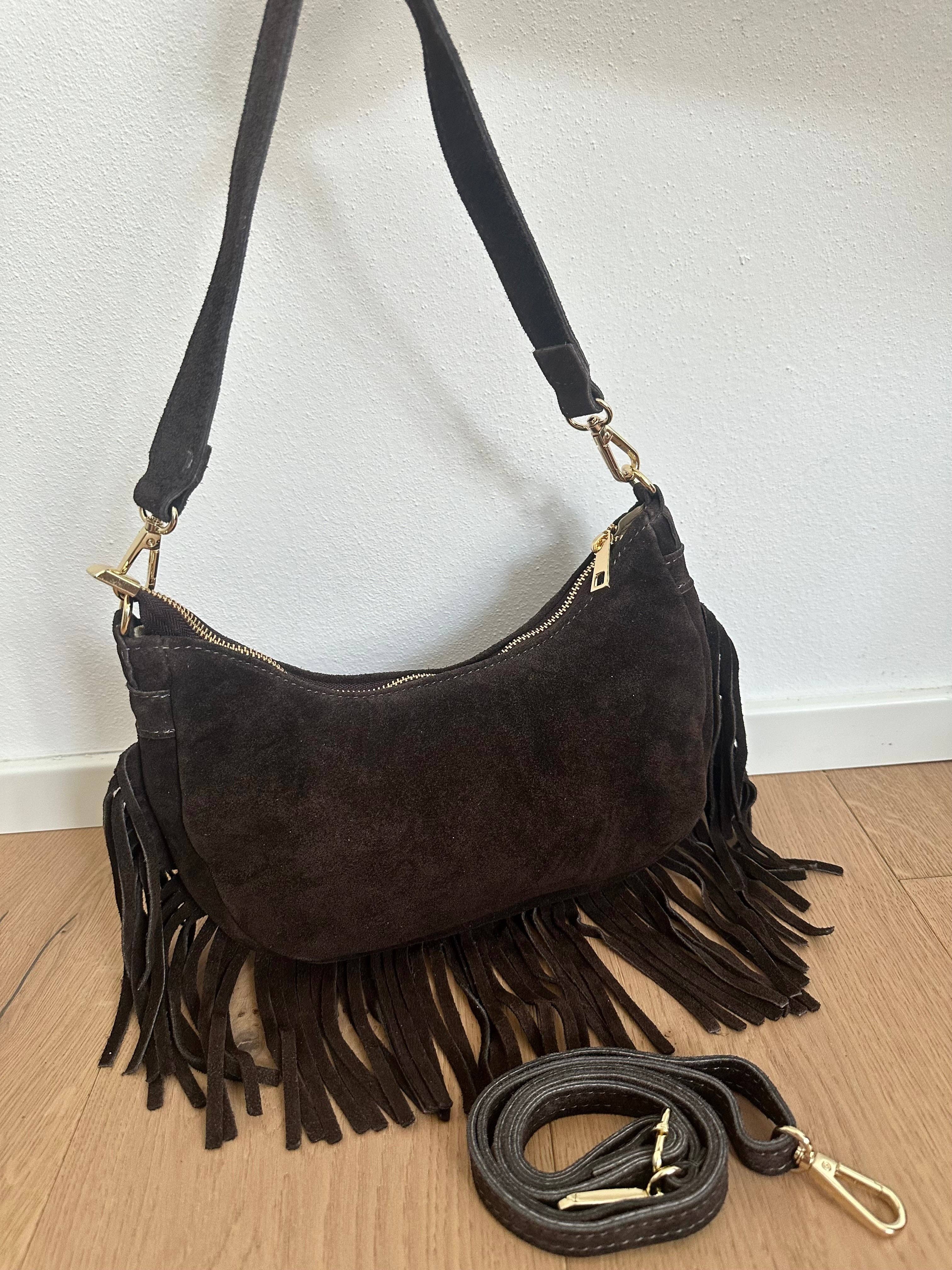 Zhade - Venta al por mayor Bolso con correa - Mujer - NINFEA - bolso de hombro de ante con flecos2