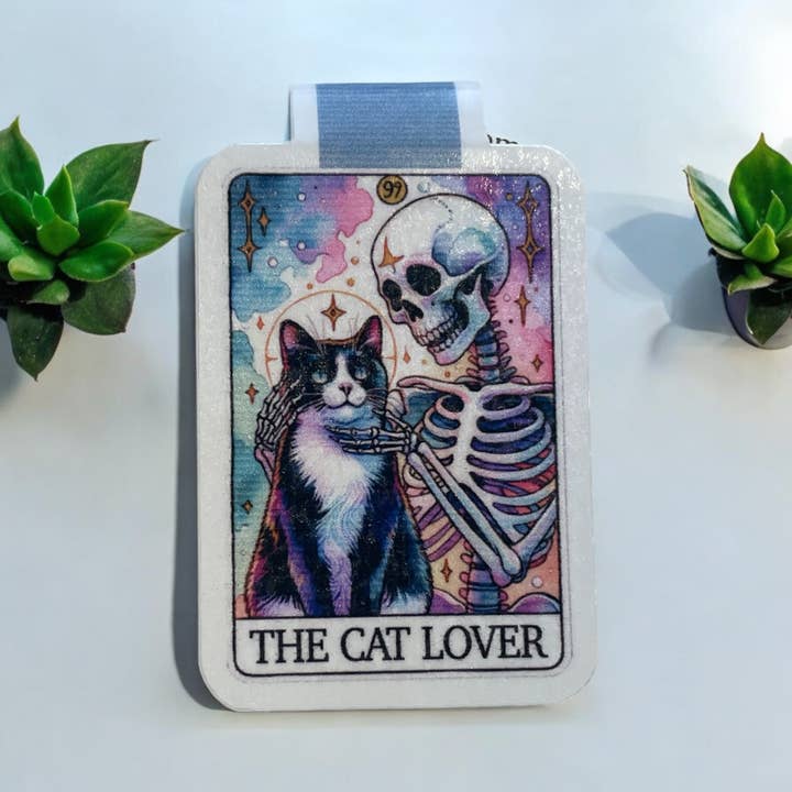 Hübsches, bedrucktes magnetisches Lesezeichen mit Katzenliebhabern, Seitenschoner, Geschenk für Buchliebhaber für den Großhandel von simply creative