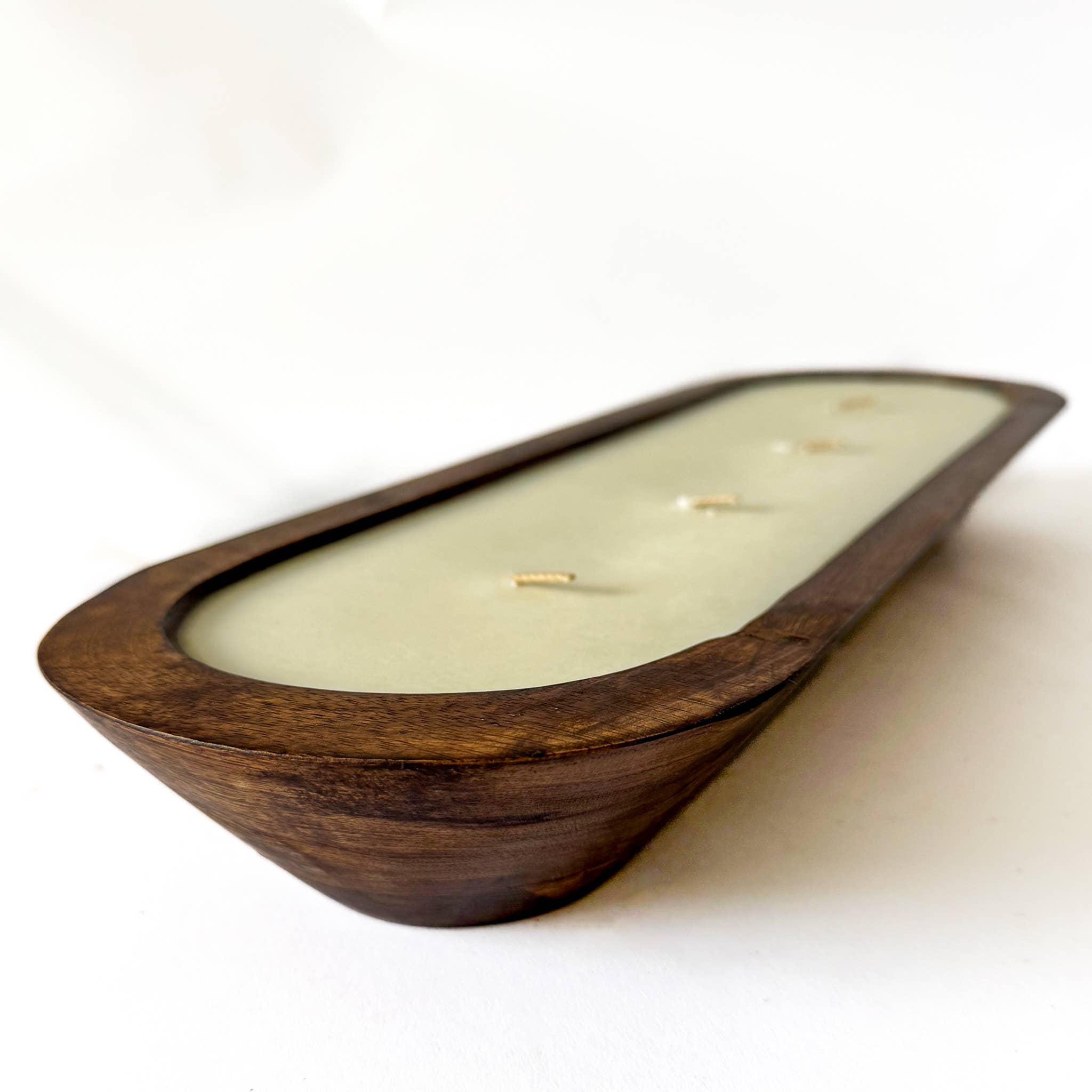 Forever Green Art - Wholesale Jar/Filled Candle - 19" Bread Bowl Candles | Mango Wood4