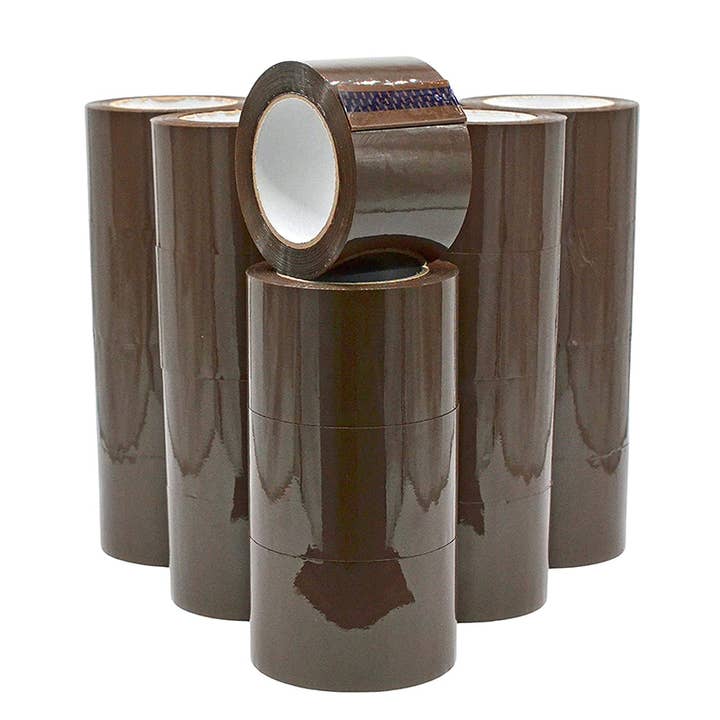 24 rotoli di nastro da imballaggio trasparente marrone chiaro, 3 «x 110', 2.0 Mil, per la vendita all'ingrosso da parte di IPACKNOW INC