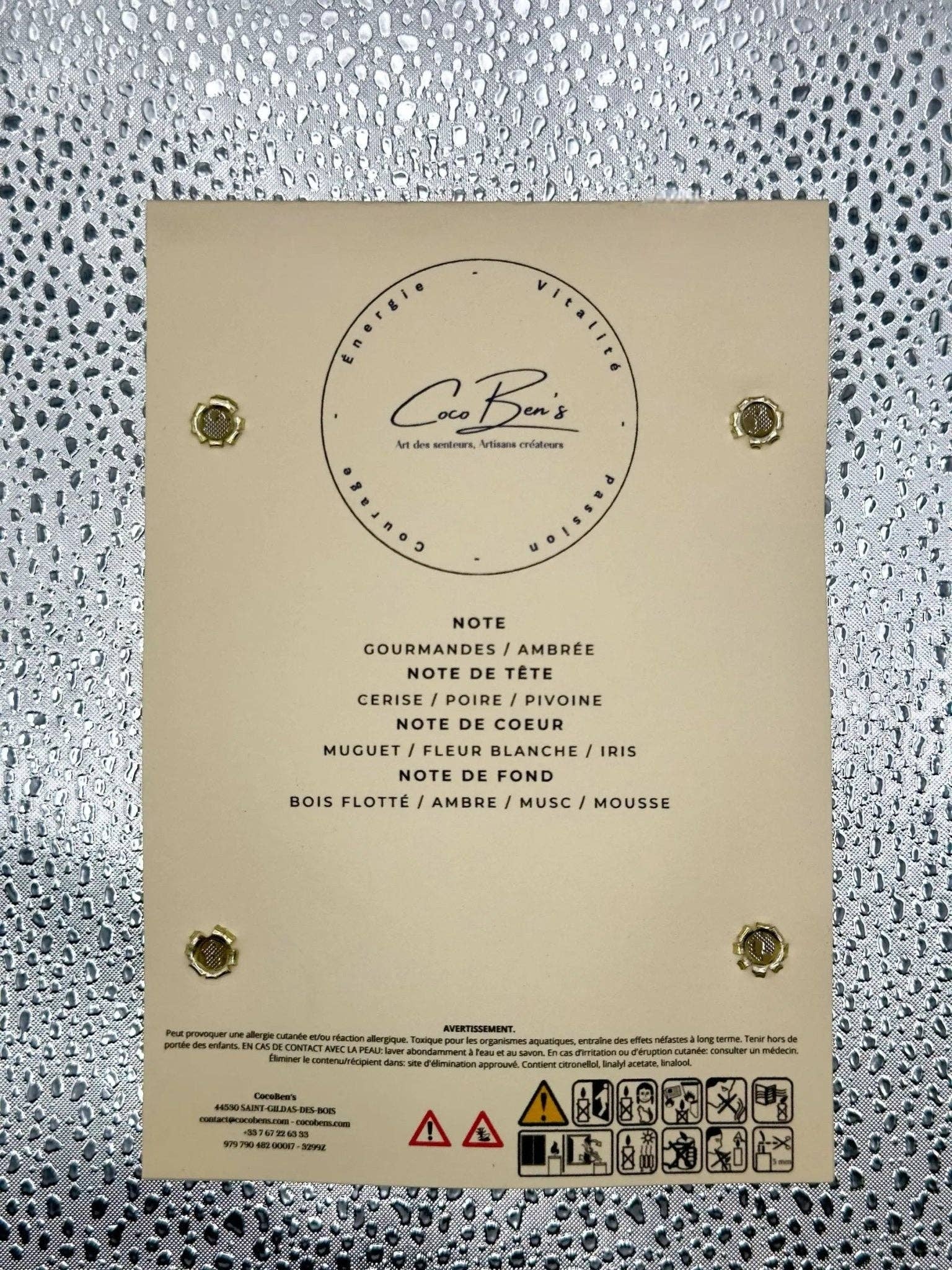 CocoBen's - Wholesale Wax Melt - Lithotherapy Fondant - Garnet - 40 G1