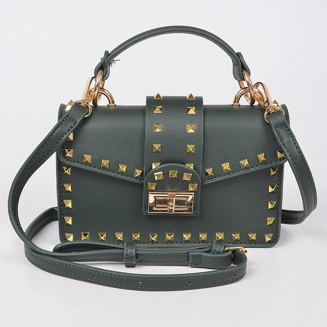 3AM BY H&D ACCESSORIES - Wholesale Top Handle Bag - Women's - Studded Top Handle Clutch10