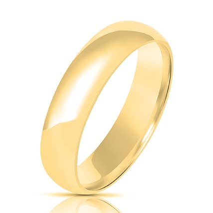 .925 Sterling Silver Gold Plated 6MM Wedding Band for wholesale by NYC Sterling