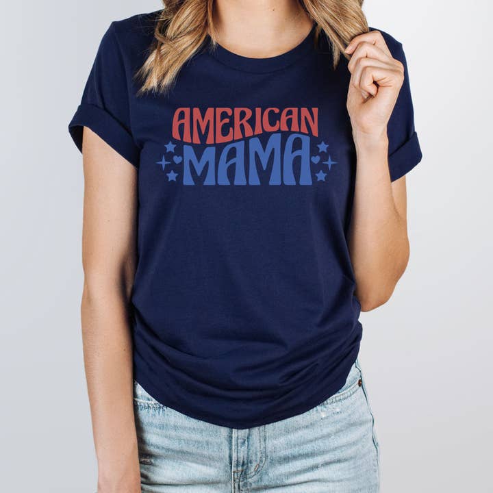 American Mama Tee for wholesale by Patriotic Threads