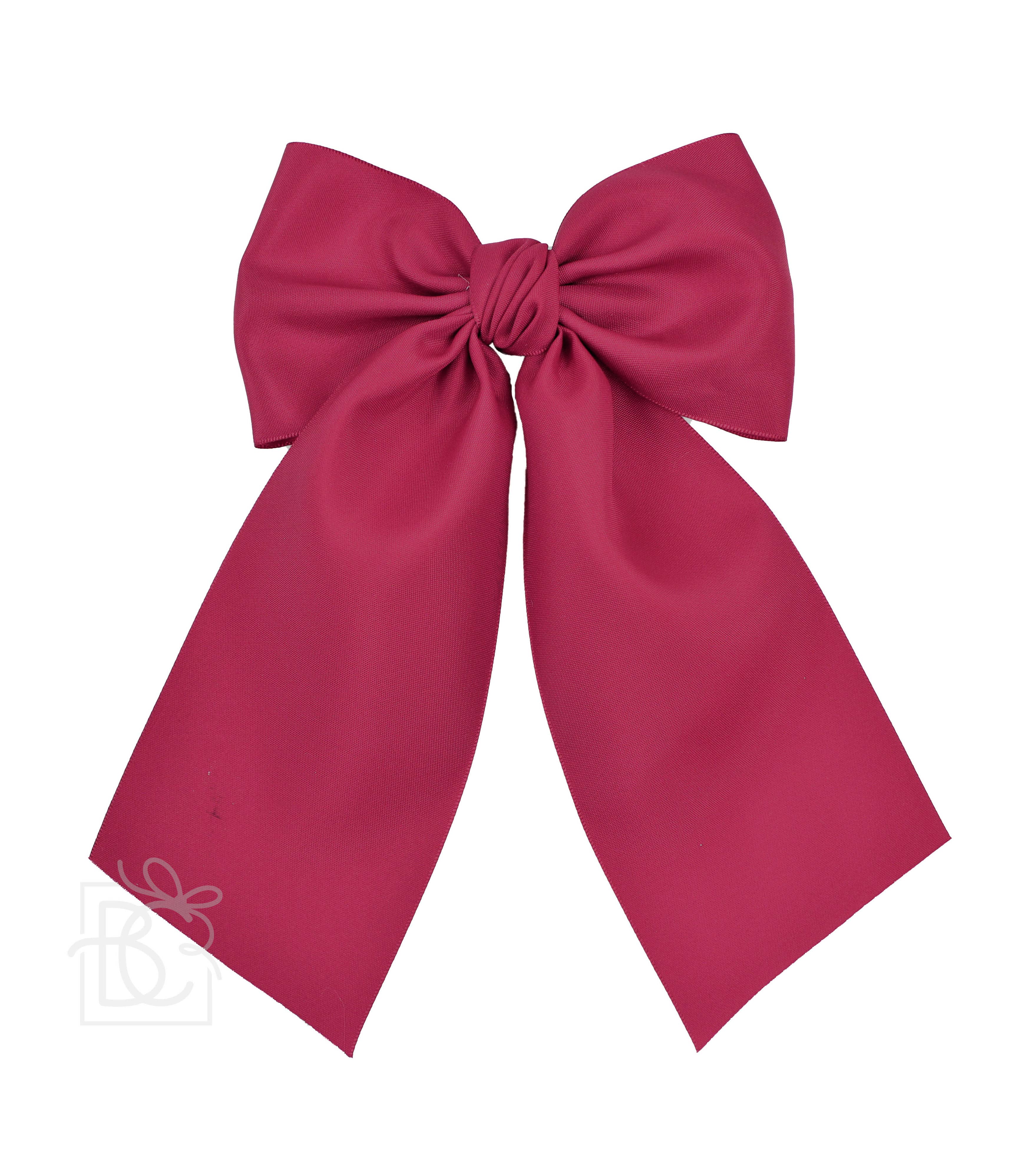 Beyond Creations, LLC - Vente Nœud pour cheveux – enfant - NŒUD EN SATIN OPAQUE AVEC NŒUD ET QUEUES EN FORME D'EURO SUR CLIPS EN FORME D'ALLIGATOR9