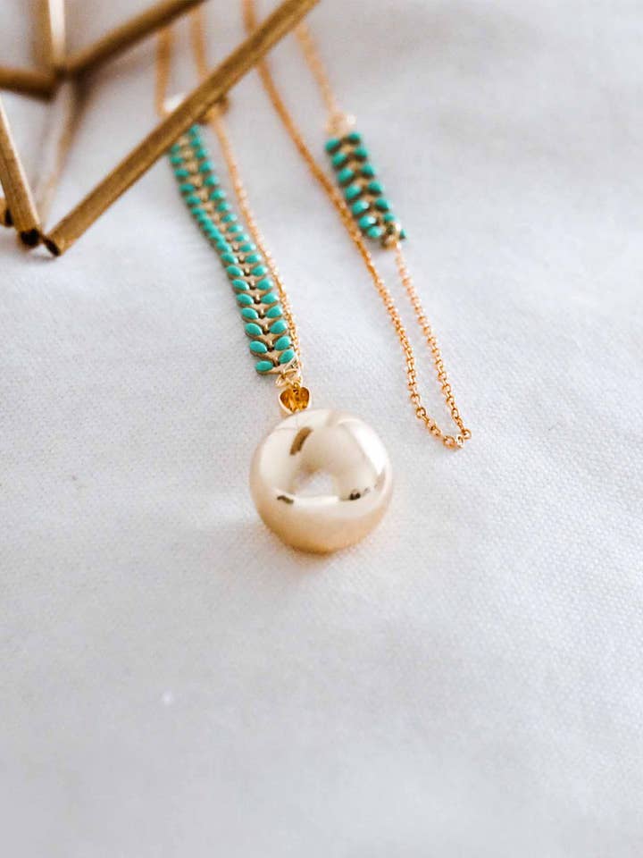 Turquoise Cob Swarm Maternity Bowl for wholesale by Atelier Aismée