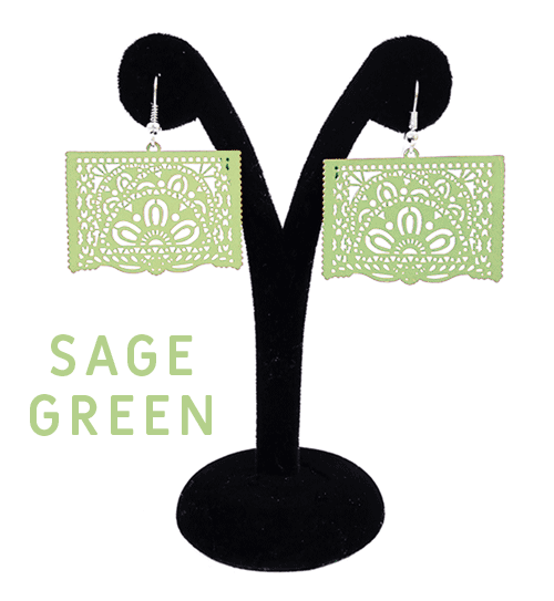 Xochico - Wholesale Dangle Earrings - Papel Picado style "Ala" Earrings4