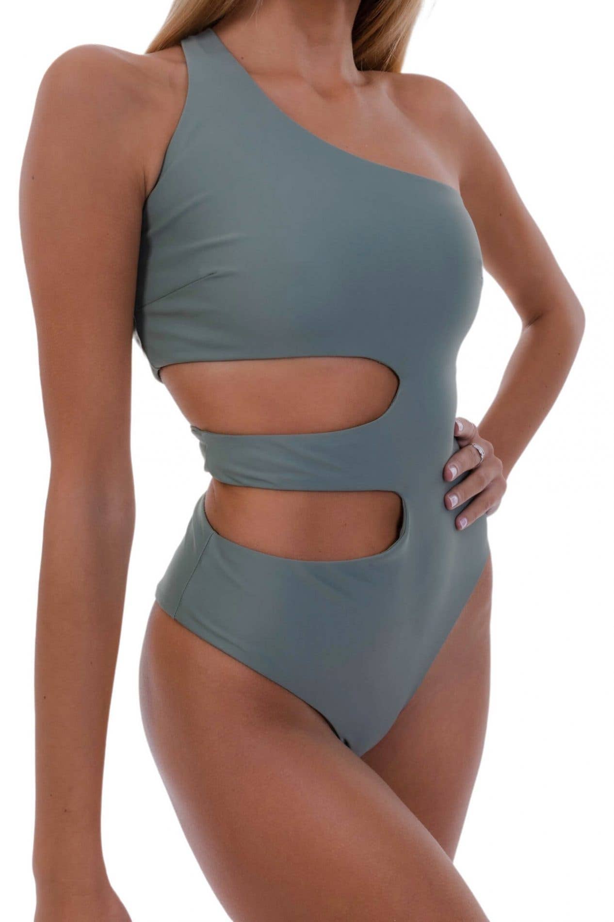 Verde Traje de baño Dune V2 de doble tela de venta al por mayor en Faire1