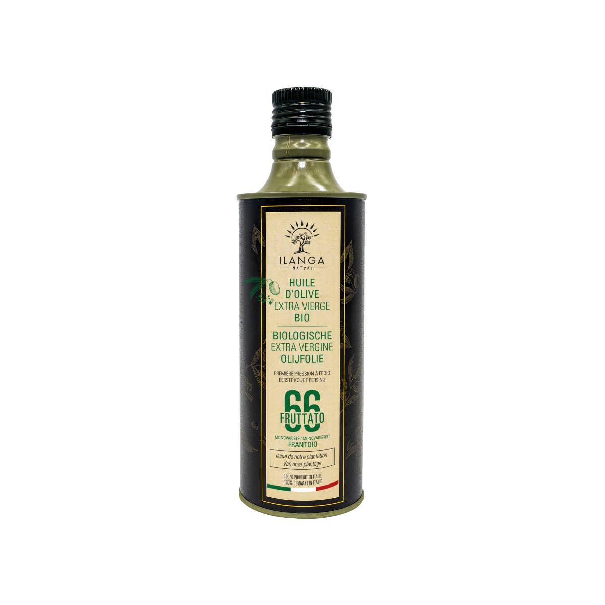 Ilanga Nature - Vente Huile d'olive - Huile d'Olive Extra Vierge Fruitée BIO - 50cL