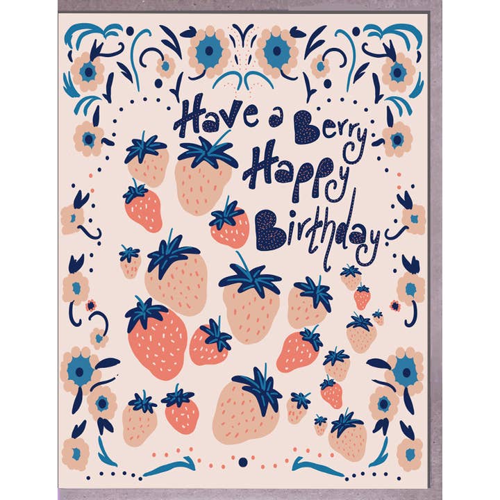 Blueberry Road Cards - Wholesale Birthday Card - Berry Happy Birthday. Tracy Brewer