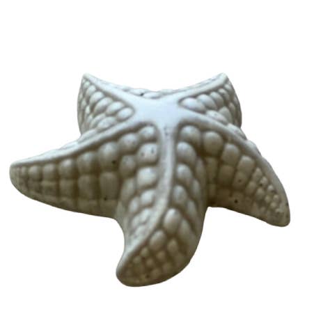 Backyard Stone Art - Wholesale Decorative Tabletop Object - Concrete mini starfish, 3.5" x 1", sea star, nautical decor