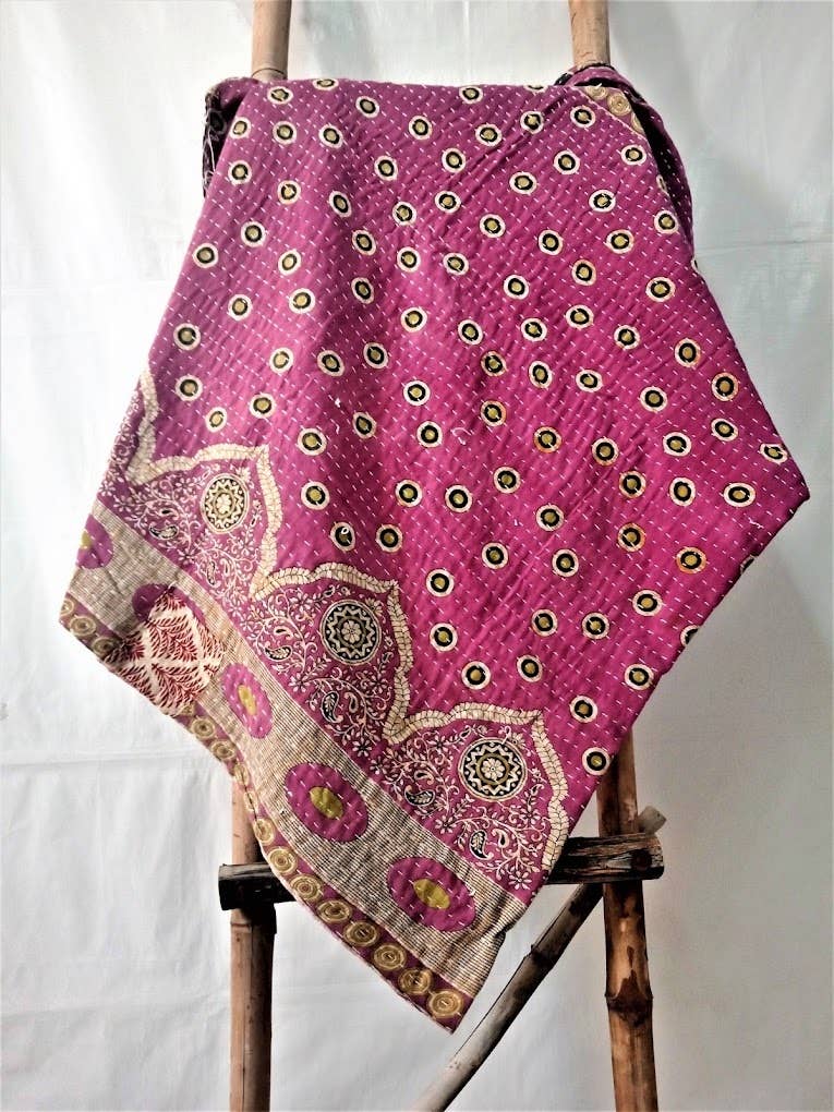 Meghcraft - Wholesale Quilt - Cotton Vintage Quilted Blanket-Bohemian Bed Decor Throw7