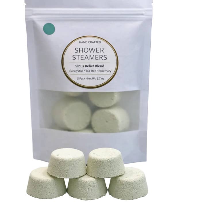 Shower Steamers – 5 Pack (5.7 oz) | Sinus Relief Essential Oil Blends for wholesale by Etti Soap LLC