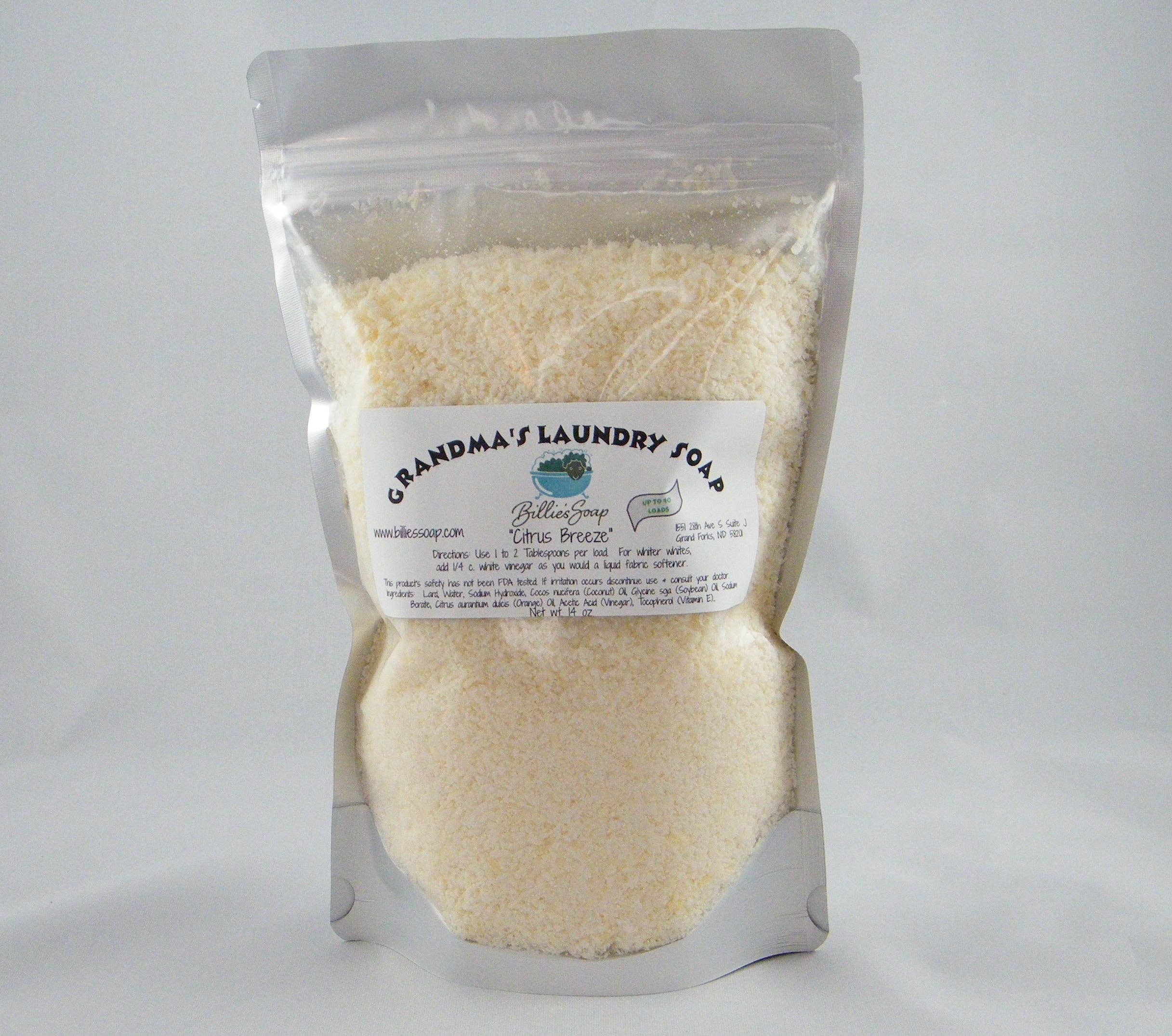 Billie's Soap – wholesale Laundry detergent powder/pods – Classic Laundry Soap - Citrus Breeze0