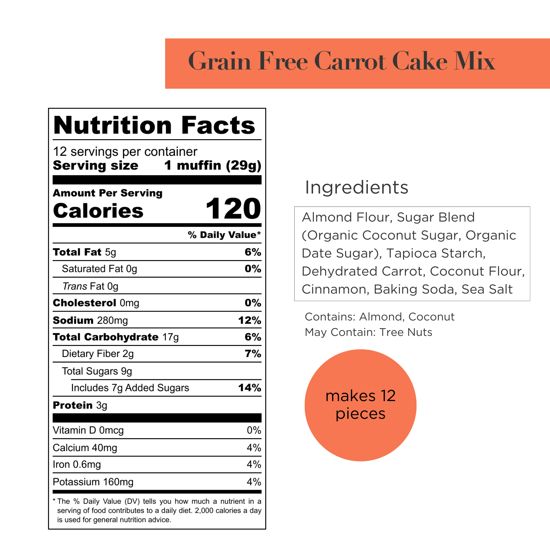 Stellar Eats - Wholesale Cake Mix - Carrot Cake + Muffin Mix6