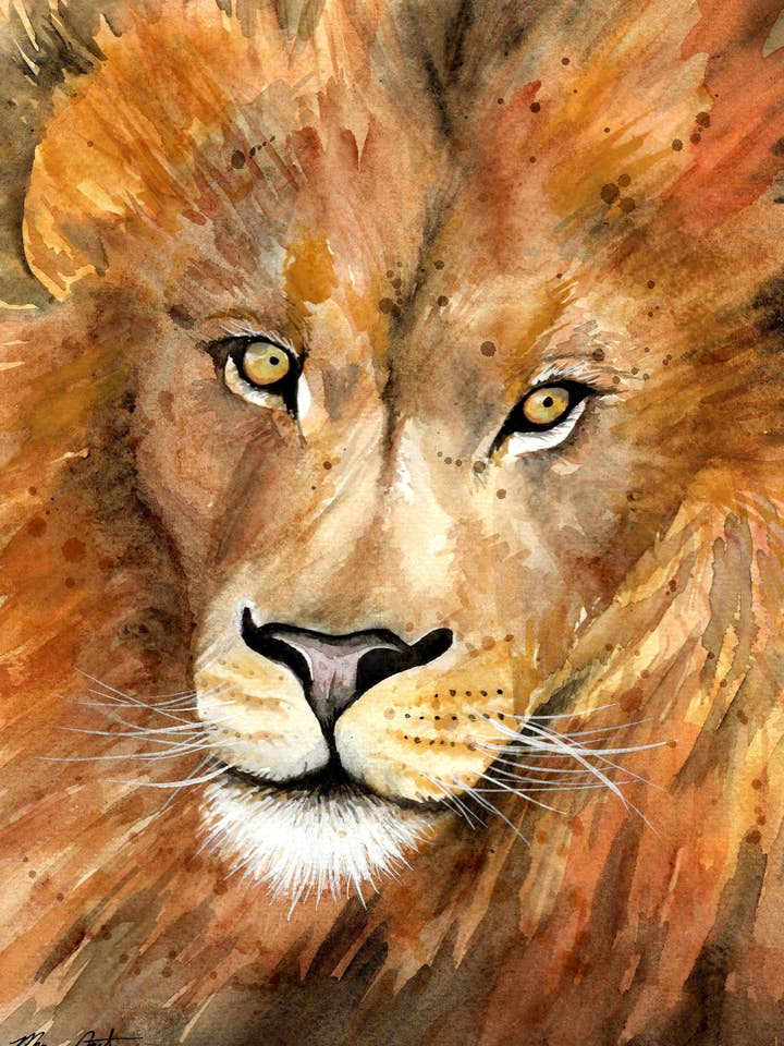 Lion pour la vente par Colors By Megan