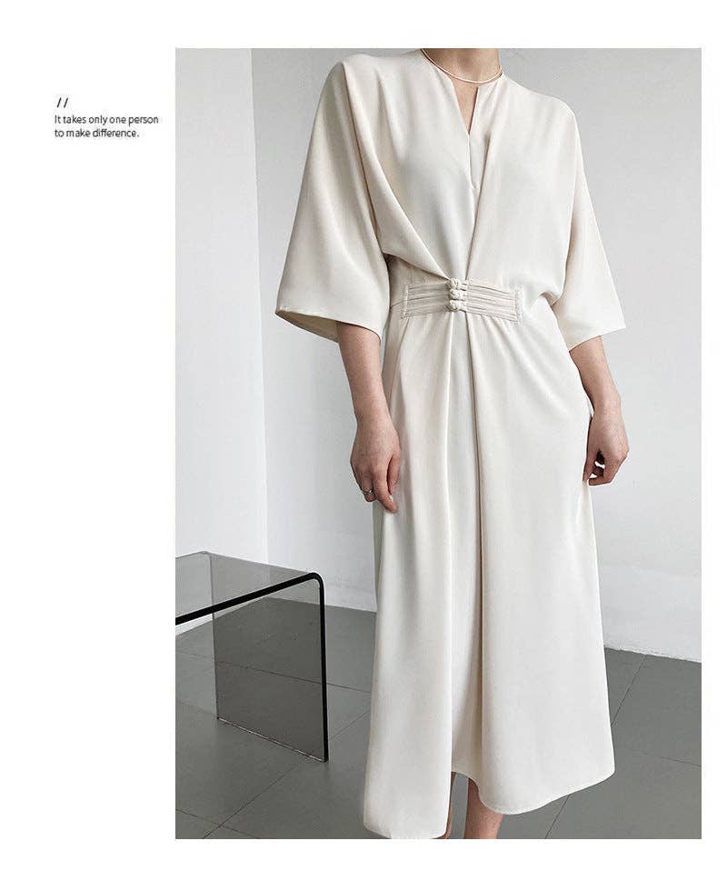 Marayn - Vente Robe – femme - 2025 NOUVELLE Robe Noeud Élégante Moderne Chic Touche Chinoise53