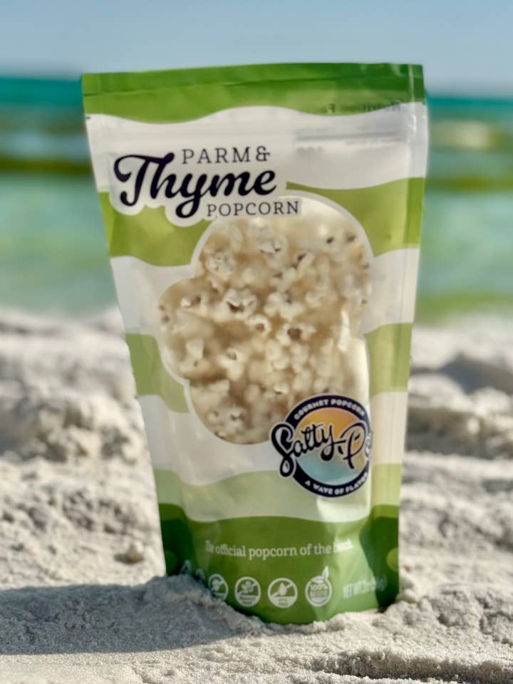 Parm & Thyme Popcorn for wholesale by Salty Pop Popcorn
