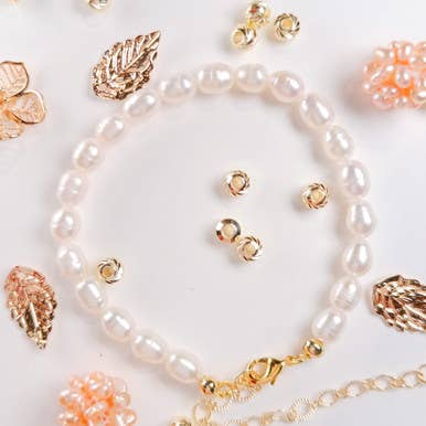 Freshwater Rice Pearl Charm Bracelets for wholesale by Pompon La Tulipe