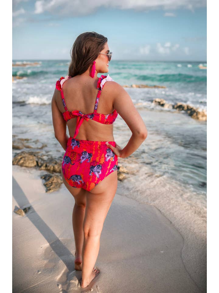 Pink Watch The Waves Two Piece Swimsuit for wholesale on Faire12