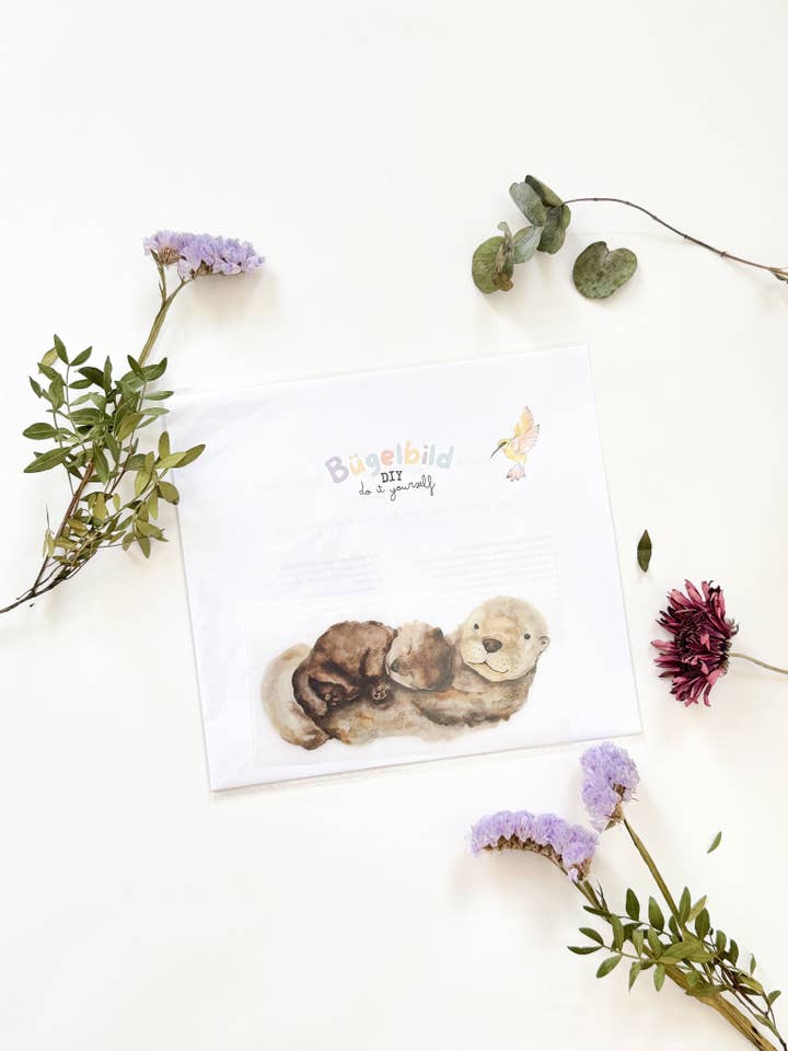 Transfert de fer à repasser loutre maman avec bébé pour la vente par MiniDei