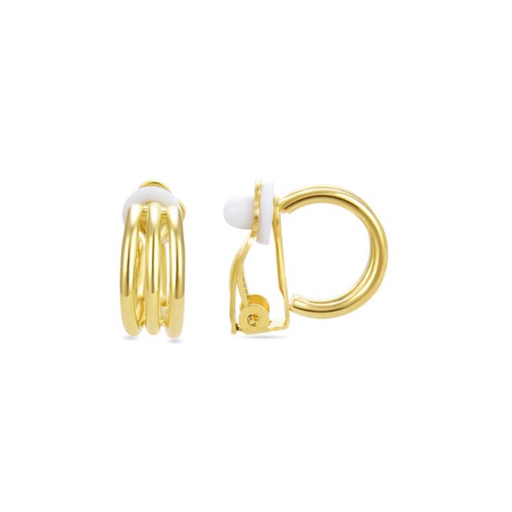 Luxenter - Wholesale Hoop Earrings - Pendientes Luxenter acabados en oro amarillo de 18K - Cuanza
