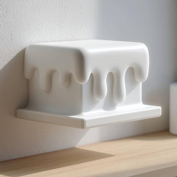 3D-gedruckte Wandregal-Deko im Schmelz-Look | Tropfende, schwebende Ablagekante für Schlafzimmer | Eingangsbereich | Gaming-Zimmer | Kreativer Akzent fürs Heimstudio für den Großhandel von Decords