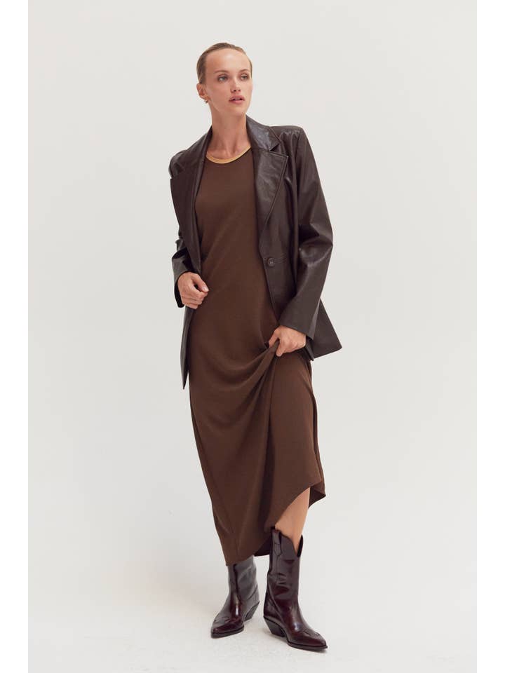 Crescent - Wholesale Dress - Women's - CD9582 - Maeve Suede Trim Chiffon Maxi Dress5