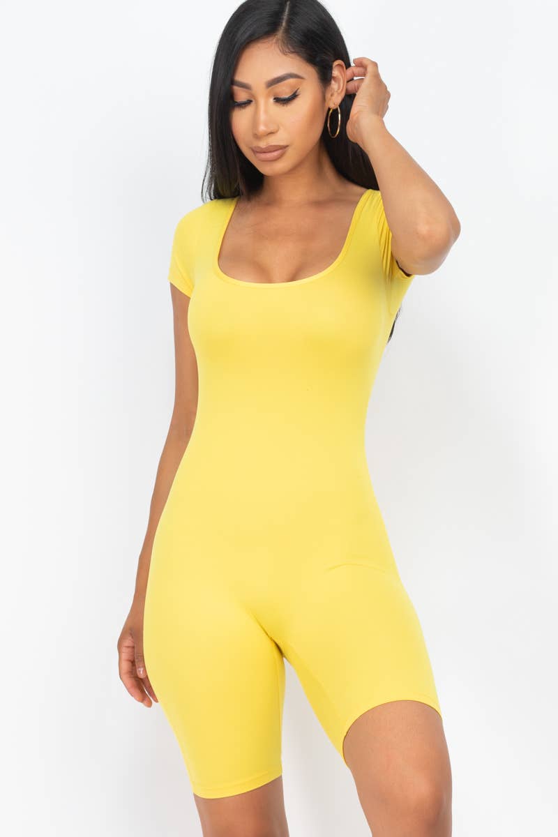 CAPELLA APPAREL - Wholesale Romper - Women's - Short Sleeve Scoop Neck Romper25