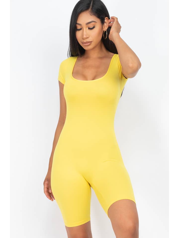 CAPELLA APPAREL - Wholesale Romper - Women's - Short Sleeve Scoop Neck Romper25